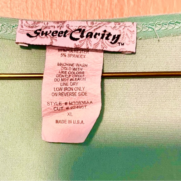 Sweet Clarity brand, XL, Mint green, Cowl neck blouse - Picture 3 of 3